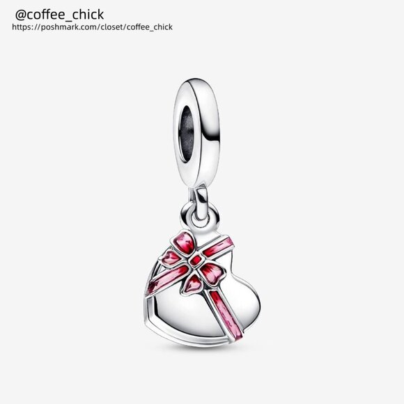 Pandora Openable Heart Chocolate Gift Box Dangle Charm - Picture 1 of 2